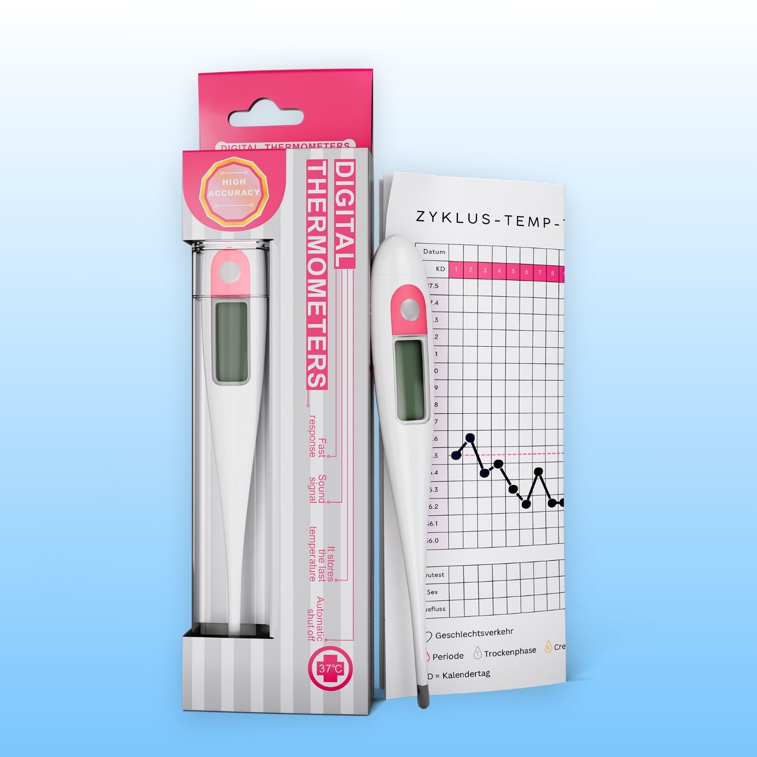 Digitales Thermometer für Basaltemperatur & Zyklustracking